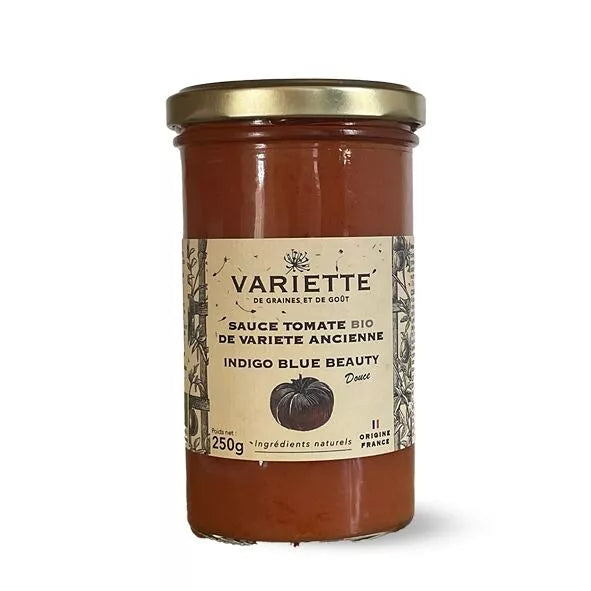 Sauce tomate BIO de variété ancienne Indigo Blue Beauty - Variette - 250gr