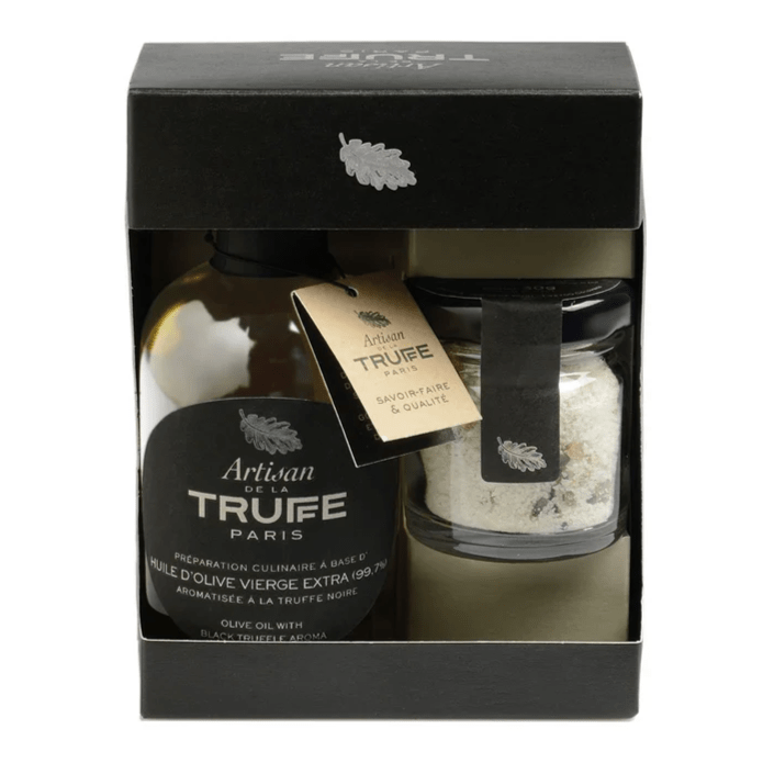 Artisan de la truffe Coffret Coffret duo huile d'olive et sel à la truffe - 100ml + 30g