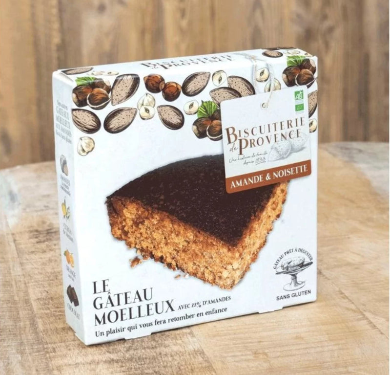 Gâteau moelleux Amande & Noisette bio – Biscuiterie de Provence – 225g