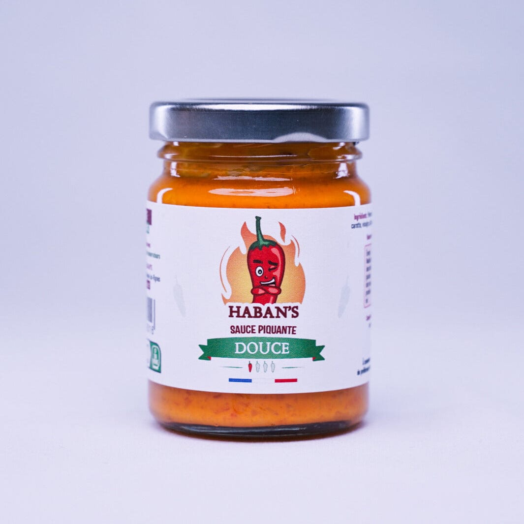 Haban's Sauce pimentée Sauce pimentée Douce – Haban’s – Saveur Habanero peu pimentée – 90 g