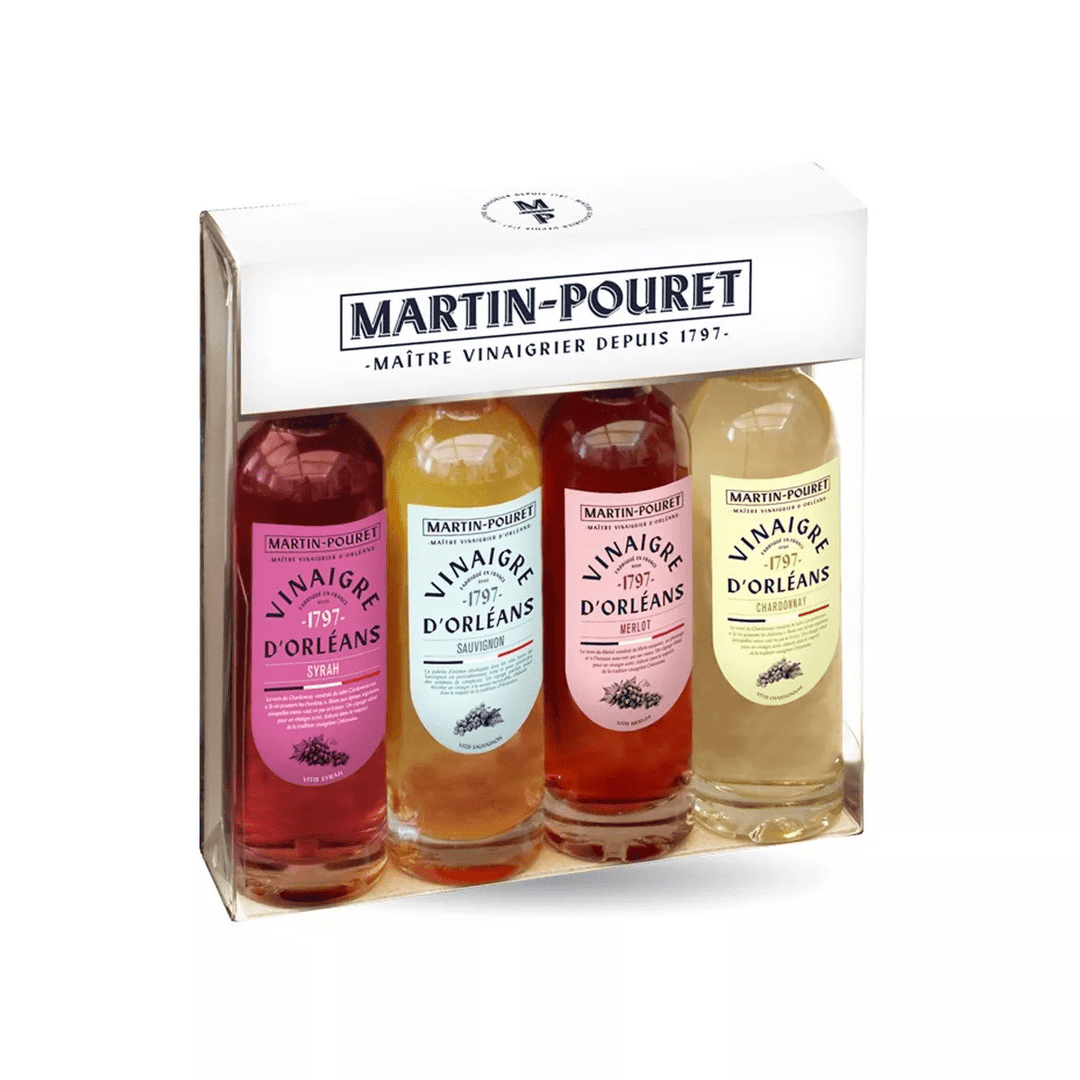 Martin-Pouret Vinaigre Coffret Cépages 4 vinaigres de 10cl