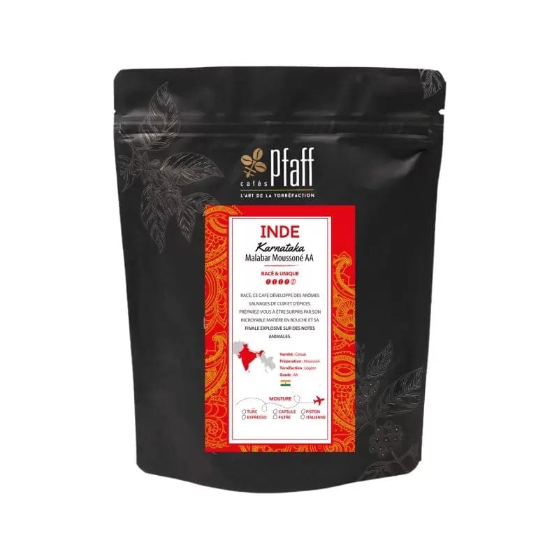Pfaff – Café en grain Inde Karnataka Malabar – Intense et Épicé