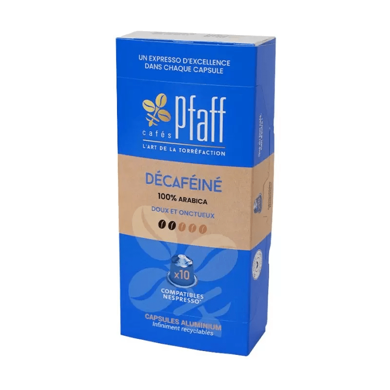 Pfaff – Capsules Café Décaféiné – Compatibles Nespresso – x10