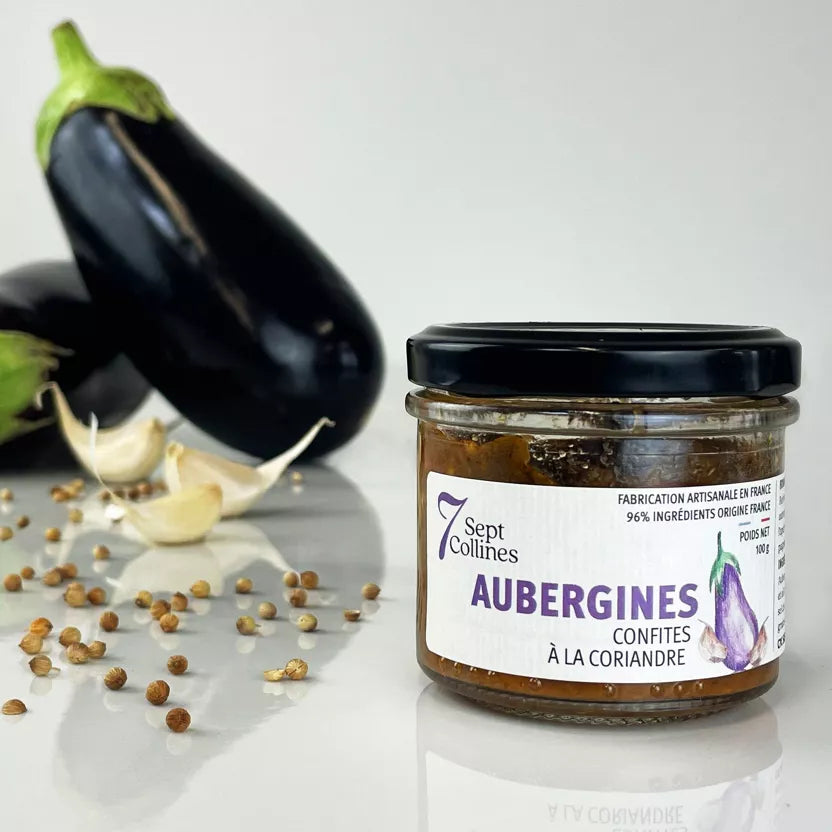 Aubergines confites à la Coriandre - 100g – Sept Collines