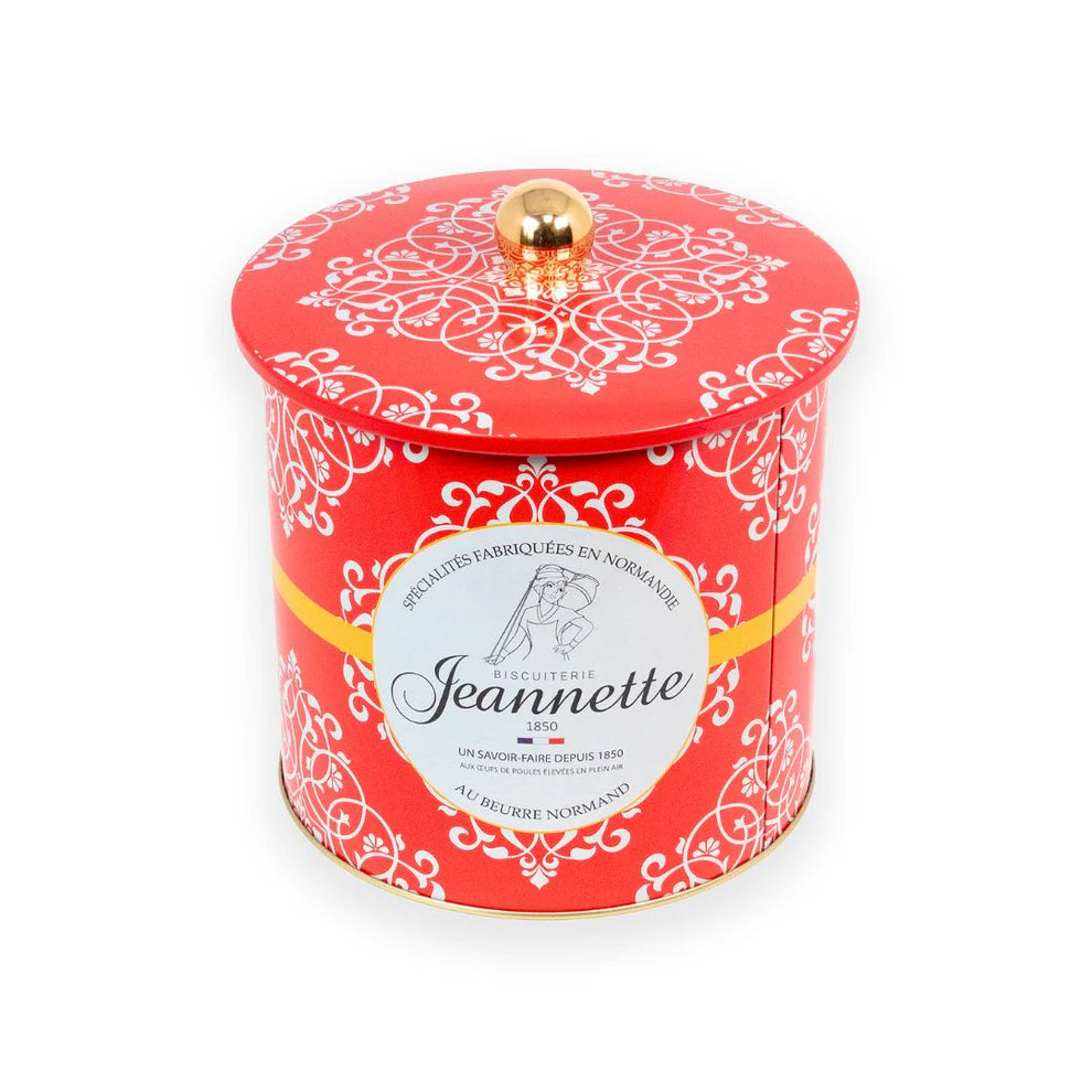 Assortiments de madeleines - Boite métal rouge & or 300g - Biscuiterie Jeannette