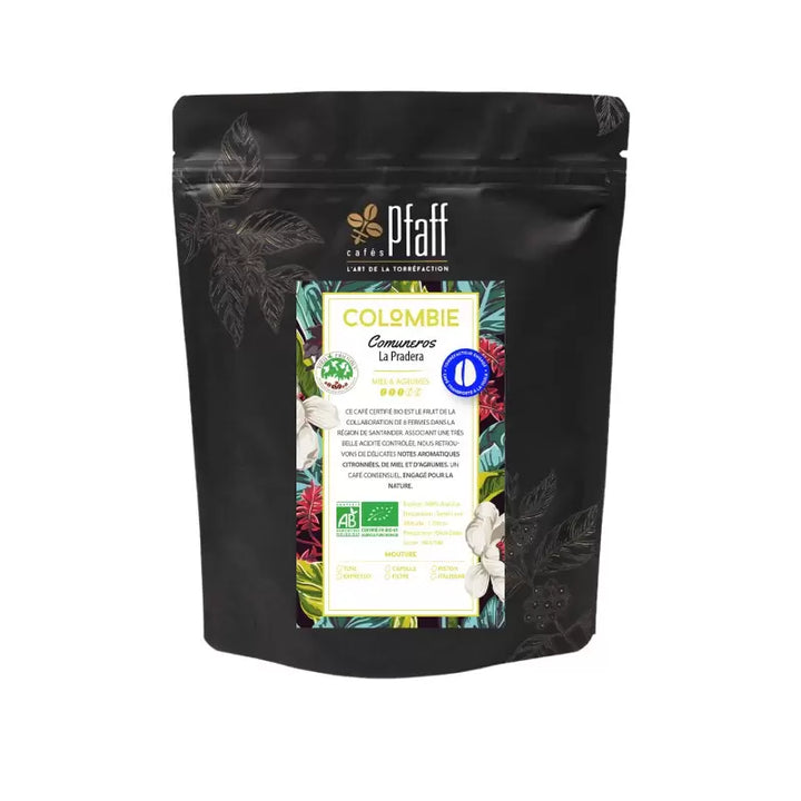Café en grain Colombie Comuneros La Pradera BIO – Notes Miel & Agrumes – Pfaff - 250g