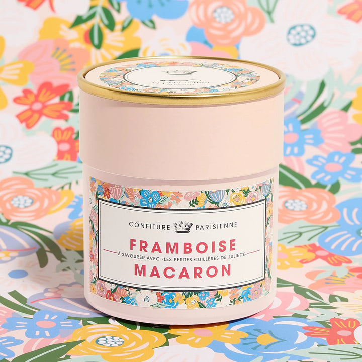 Confiture Parisienne - Framboise & Macaron - Gourmandise croustillante - 250g