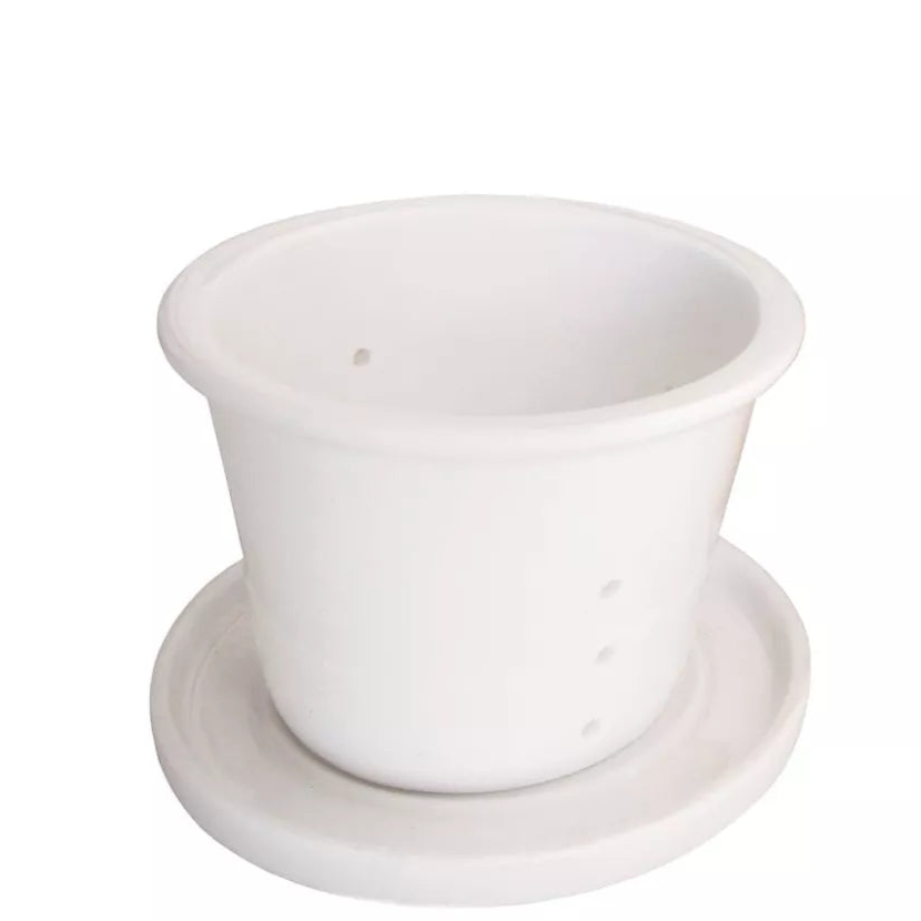 Infuseur en porcelaine blanche – Thés à grandes feuilles