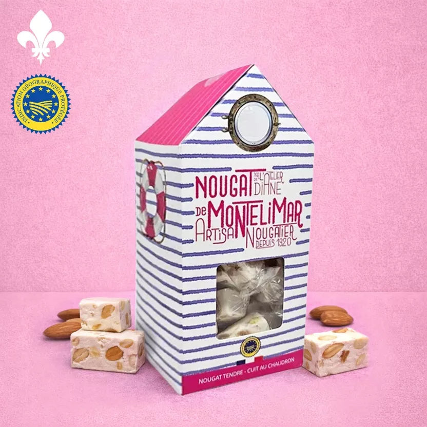 Diane de Poytiers – Nougat tendre de Montélimar IGP – Cabine de plage 120g