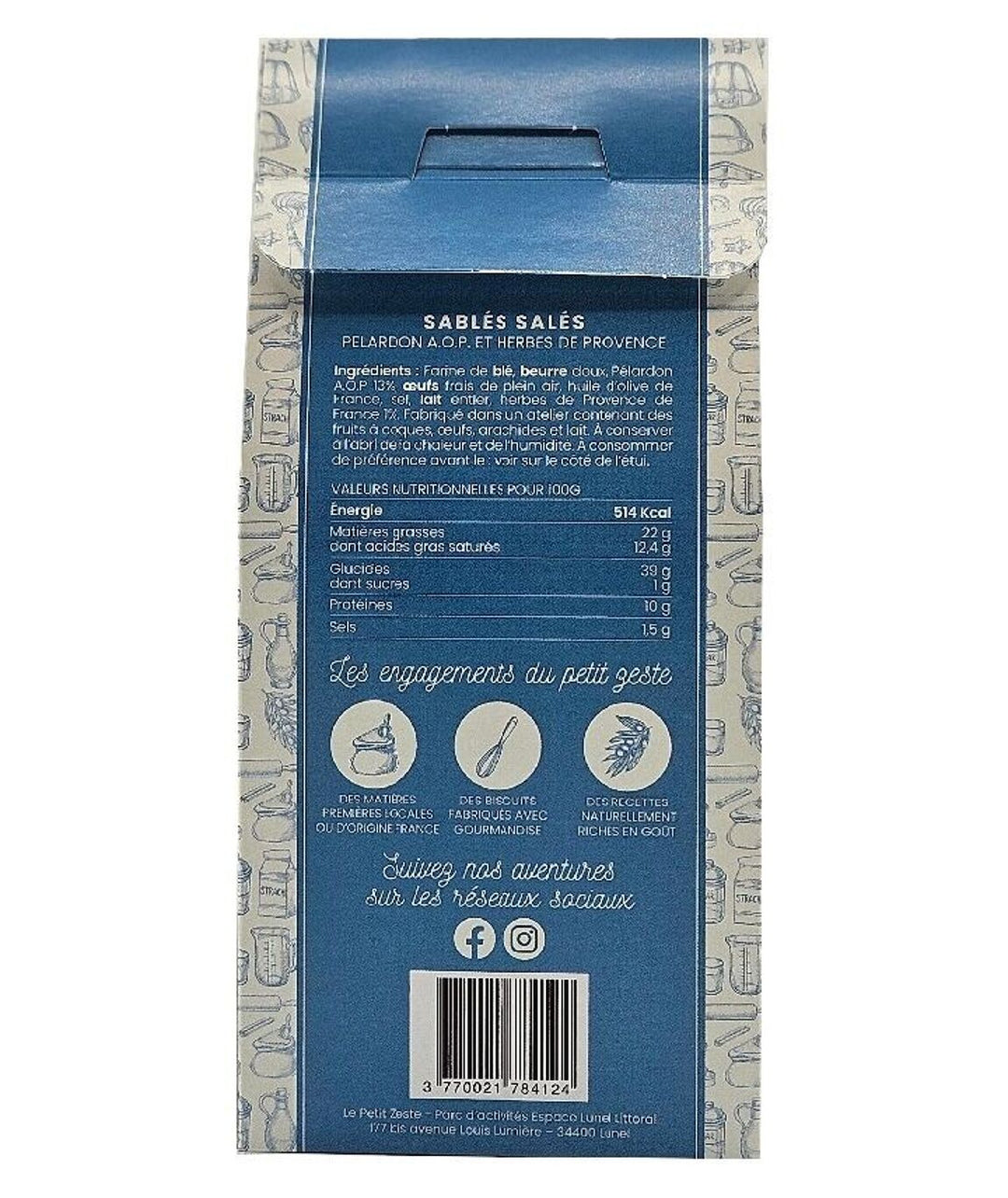 Sablés - Pélardon AOP et herbes de Provence - 100gr