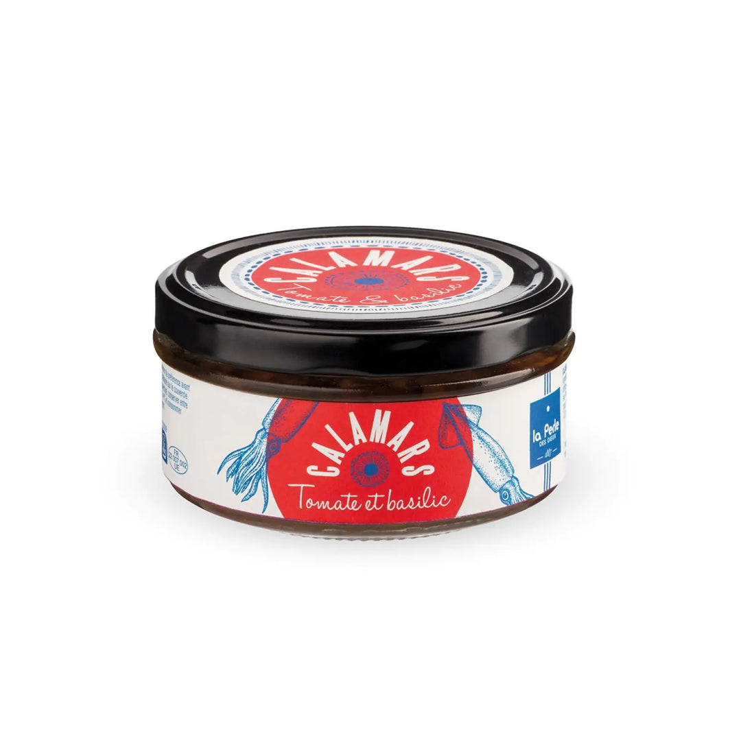 La Perle des Dieux – Calamars à la Tomate & Basilic – 130g (93g égoutté)