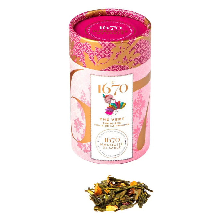 1670 – Thé Vert & thé blanc Fruit de la Passion – Étui 50g