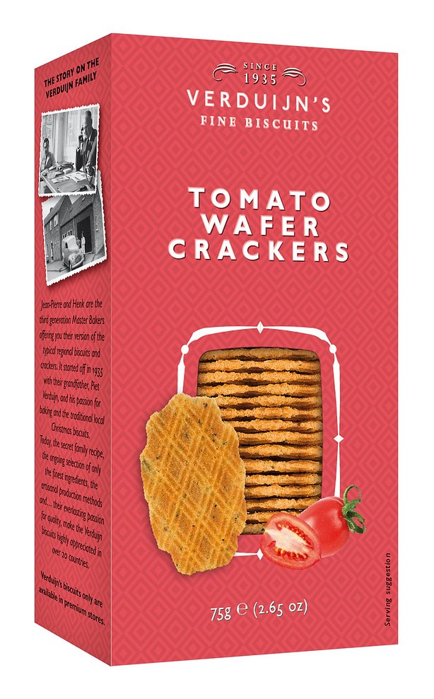 Crackers Tomate, Basilic & Gouda – Verduijn’s (75g)