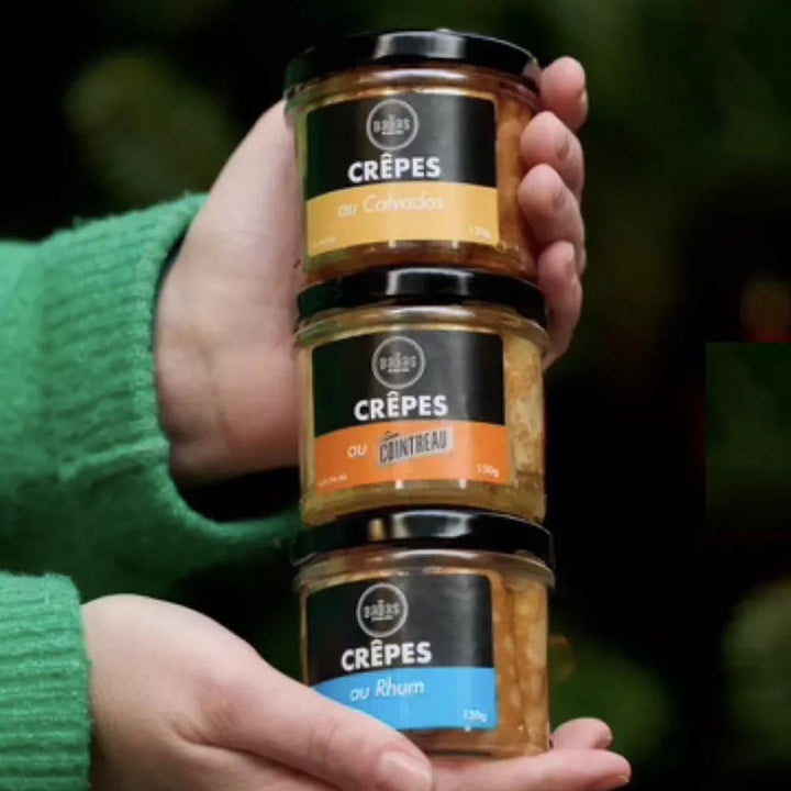 Les Babas de Saint-Malo – Trio de Mini-Crêpes – Rhum Vanille, Cointreau, Calvados Cannelle – 3×120 g