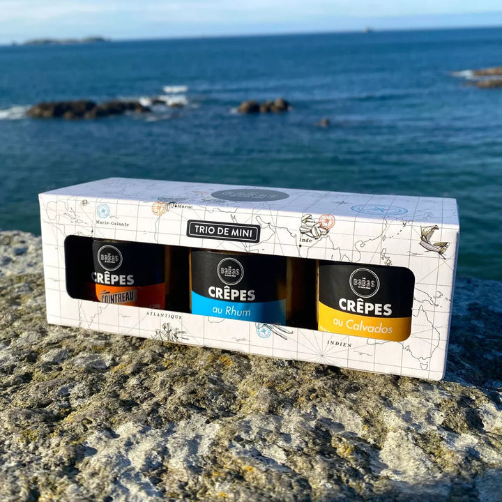 Les Babas de Saint-Malo – Trio de Mini-Crêpes – Rhum Vanille, Cointreau, Calvados Cannelle – 3×120 g