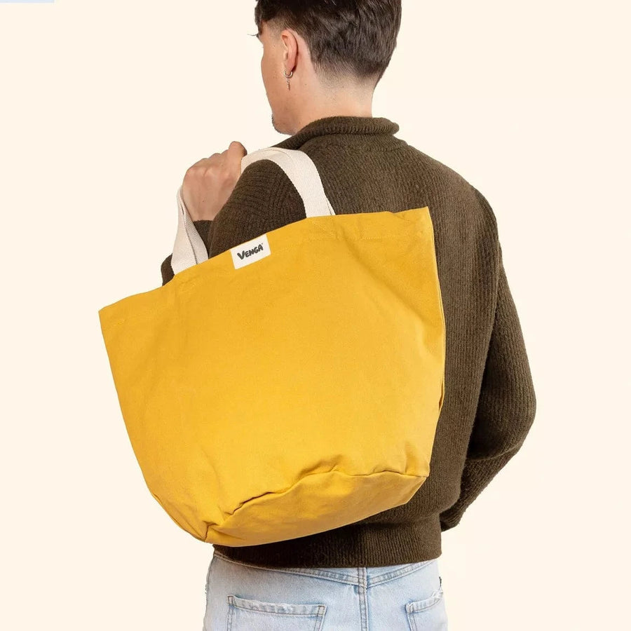 Ah!Table! Sac Jaune banane Sacs cabas city – Coton bio épais – plusieurs coloris - Intemporel & durable