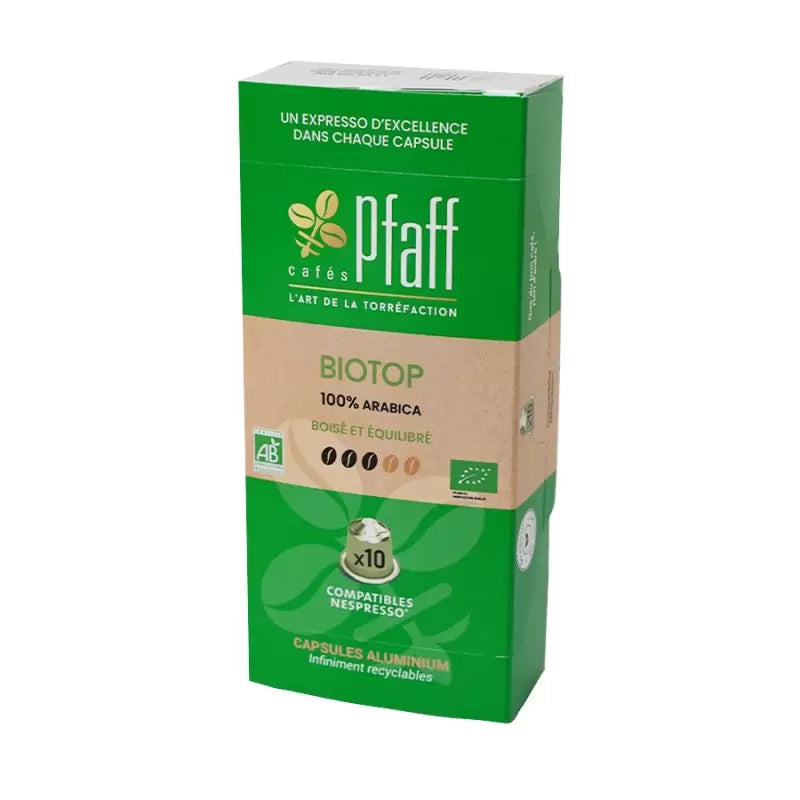 Capsules Café BIO Top  – Compatibles Nespresso® – x10 - Pfaff