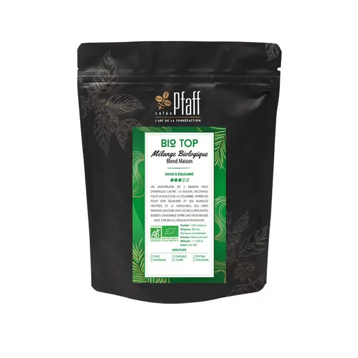 Café en grain Bio Top – Mélange maison BIO – Pfaff - 250g