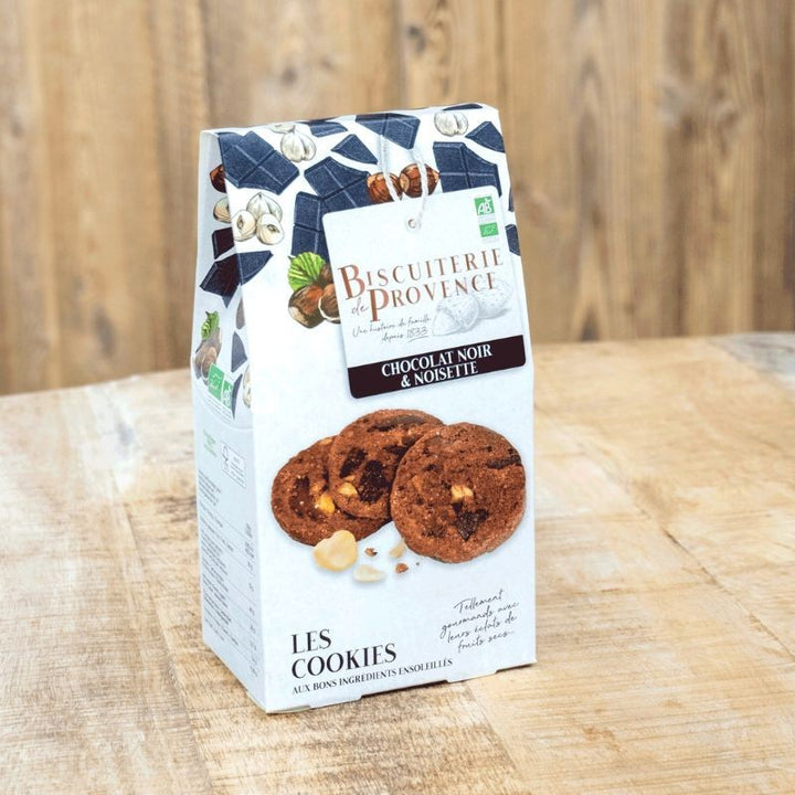Cookies Bio Chocolat Noir & Noisette - Biscuiterie de Provence - 120 g