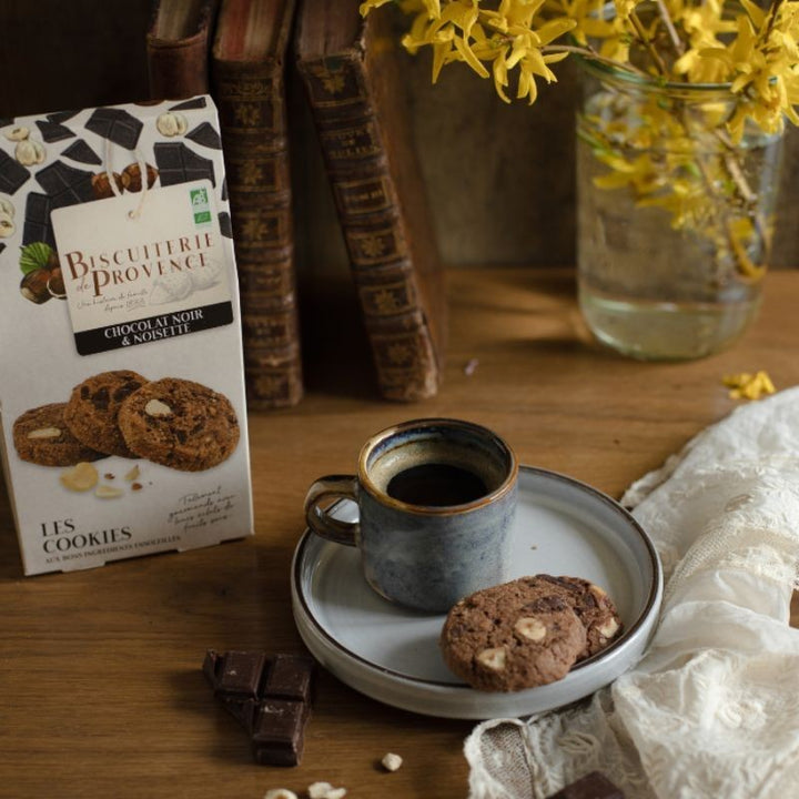 Cookies Bio Chocolat Noir & Noisette - Biscuiterie de Provence - 120 g