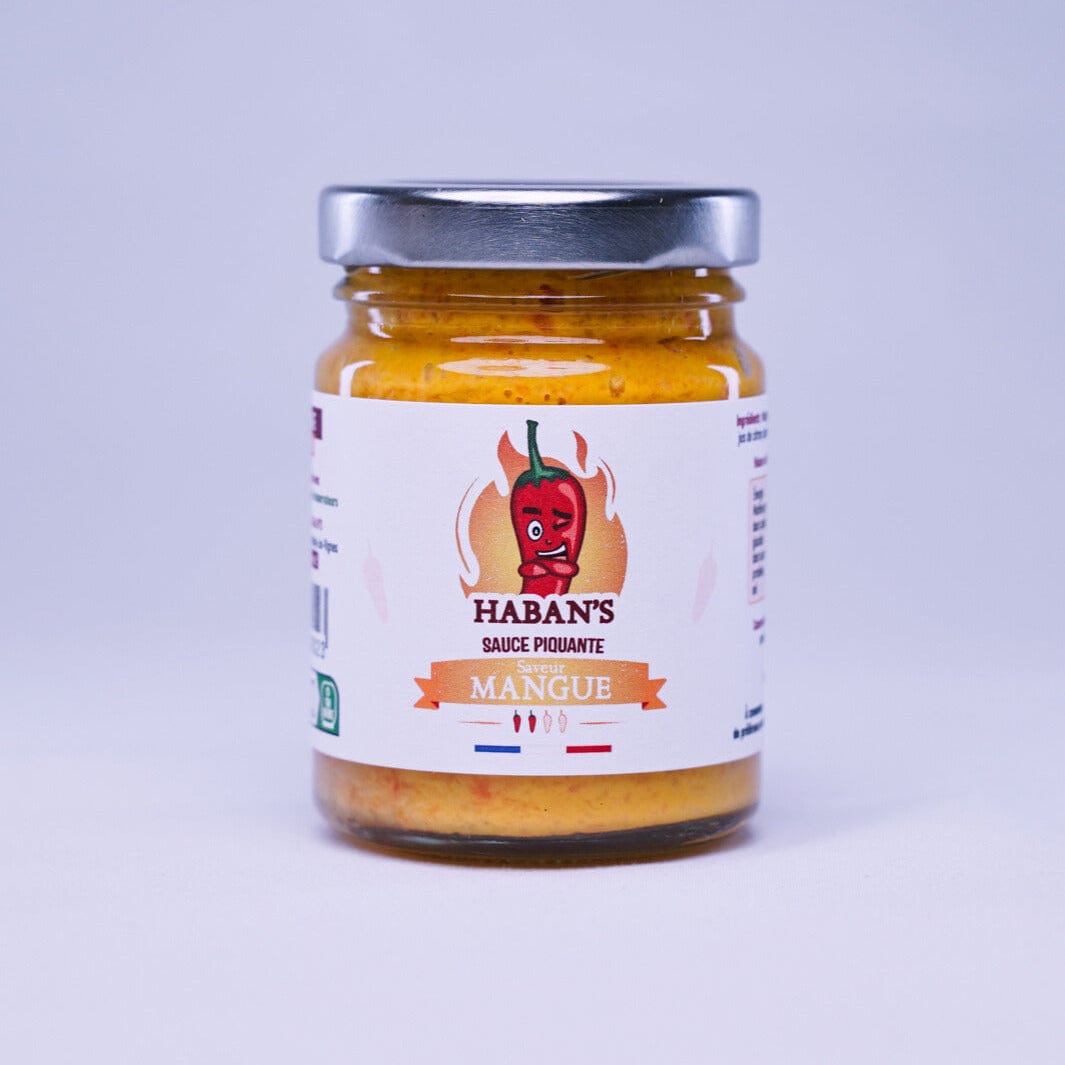 Haban's Sauce pimentée Sauce pimentée Mangue – Haban’s – Relevée & fruitée – 90 g