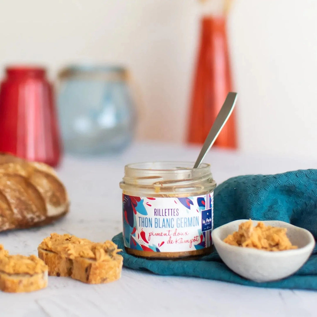 La Perle des Dieux Rillette La Perle des Dieux – Rillettes de Thon Germon & Piment doux de Kâmpôt – 90g