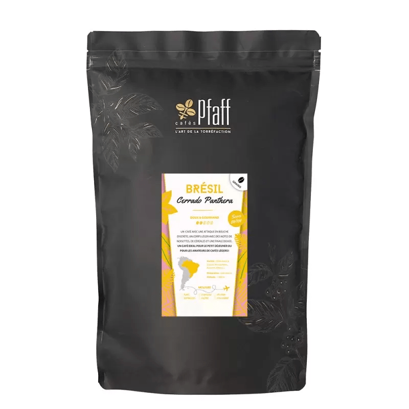 Café en grain Brésil Cerrado Panthera Doux et léger Pfaff