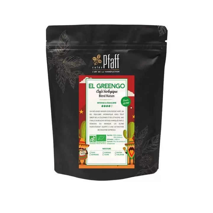 Pfaff Café 250gr Café en grain El Greengo – Mélange maison BIO – Pfaff - 250g