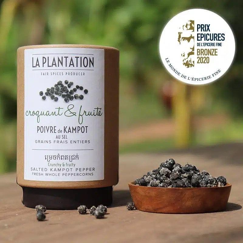 La Plantation - Poivre de Kampot frais au sel IGP - tube 50g