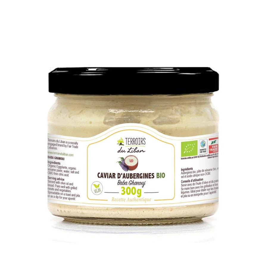 Terroir du Liban Sauce apéritive Caviar d'aubergines Bio Baba Ghanouj - pot 300gr